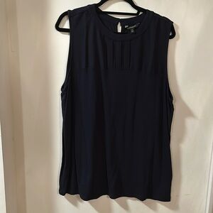 Banana Republic Navy Blouse Chiffon and Cotton